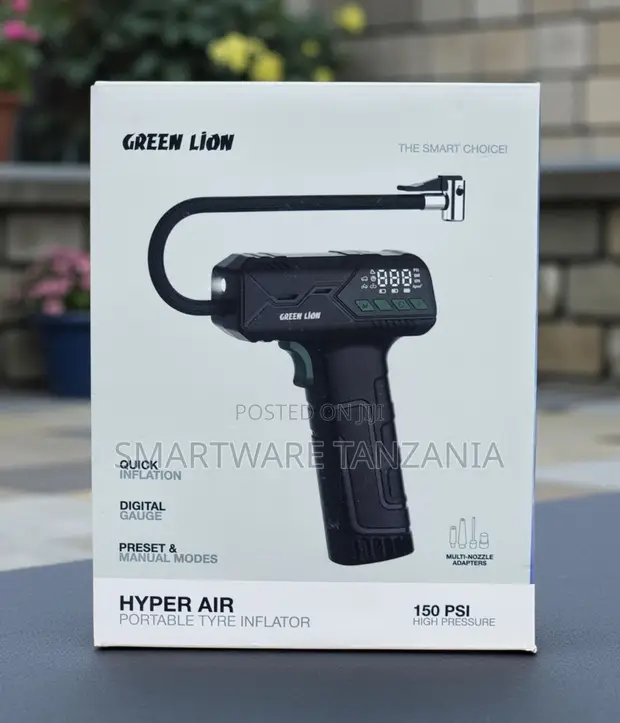 Green Lion Hyper Air 150 PSI Tyre Inflator Portable - 1