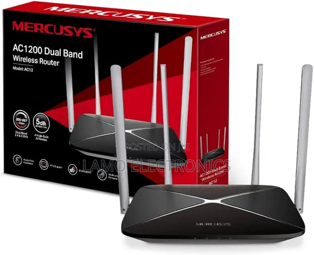 Mercusys AC1200 AC12 Dual Band Wireless Router - 1