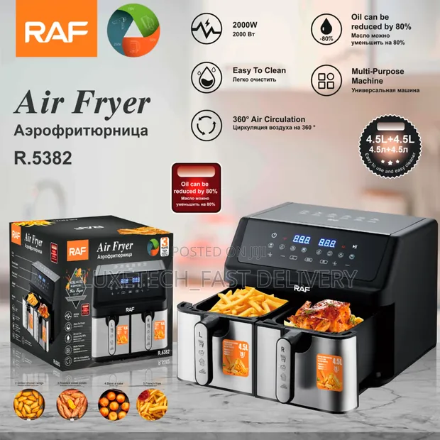 Raf R.5382 Smart Digital Air Fryer 9L Dual Basket - 1