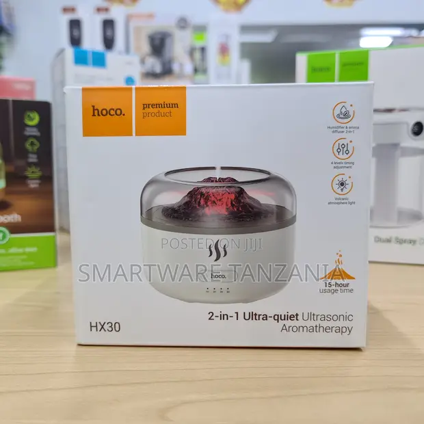 Hoco HX30 2-in-1 Ultrasonic Volcanic Aromatherapy Diffuser - 1