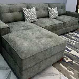 Sofa Mpya ya L-Shape - 4 Seater Velvet