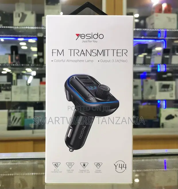 Yesido Y44 Bluetooth 5.0 FM Transmitter Car Kit - 1