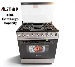 Alitop Modern Jiko 60x90cm, 3 Gas Plates, 1 Electric Plate & Oven