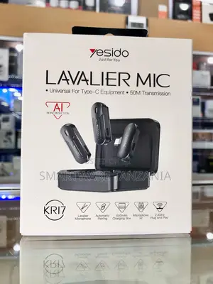 Yesido KR17 Kipaza Sauti Isiyo na Waya ya Lavalier AI Kupunguza Kelele 50m