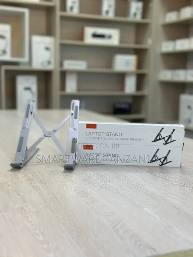 Portable Creative Folding Laptop Stand - Aluminium Nyepesi - 1