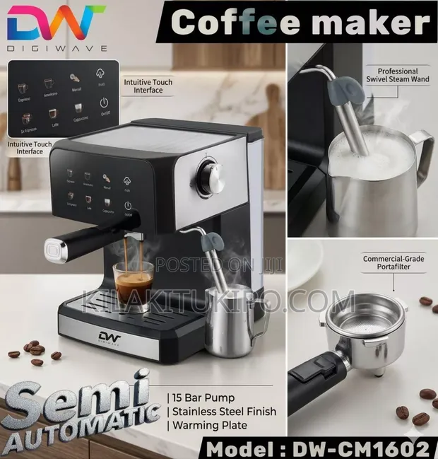 Digitrex Semi-Automatic Coffee Maker - Brand New - 1