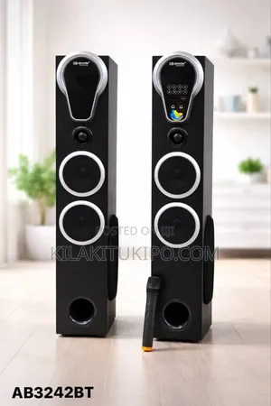 AB3242BT Tower Speaker System na Redio ya FM, Bluetooth, USB