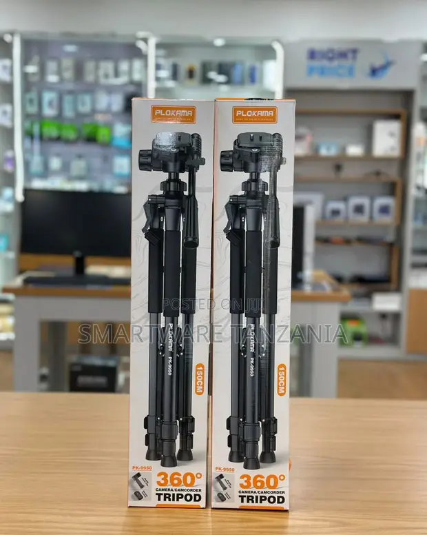 Plokama PK-9950 Tripod ya Kamera 150cm na Head ya Digrii 360 - 1