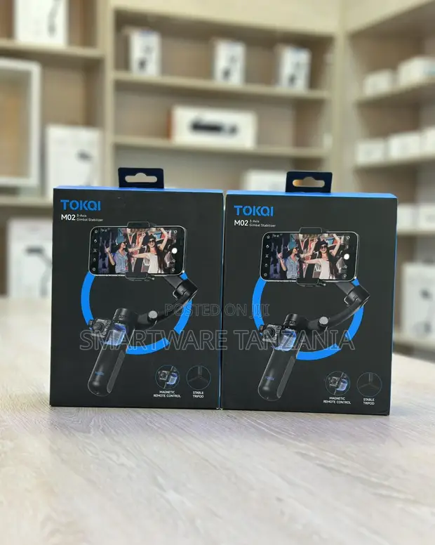 Tokqi M02 3-Axis Gimbal Stabilizer na Remote ya Magnetic - 1