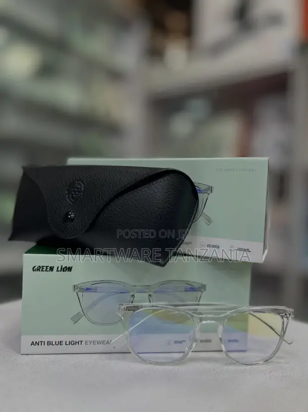 Green Lion Anti Blue Light Computer Eyewear with Leather Case - 1