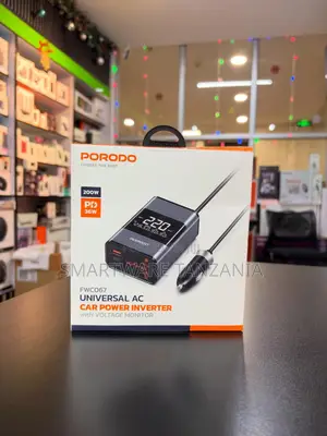 Porodo FWC067 200W Car Power Inverter with 36W PD Port