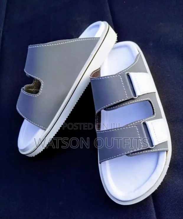 Sandals za Ngozi za Wanaume - Bidhaa za Pedro, Hermes, Versace - 1