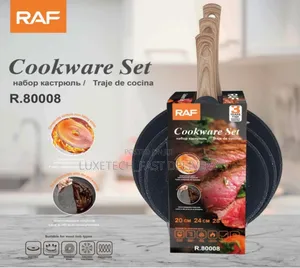 Raf Set ya Vipande 3 vya Frying Pan Visivyoganda