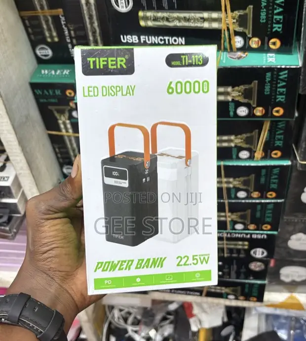 Tifer LED Display Powerbank 60,000mAh - 1