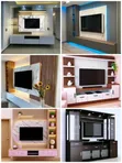 Wood-Mode TV Panel Unit for TV Stand - 1