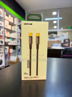Kebo ya Green Lion 60W USB-C hadi USB-C Iliyofumwa 1m