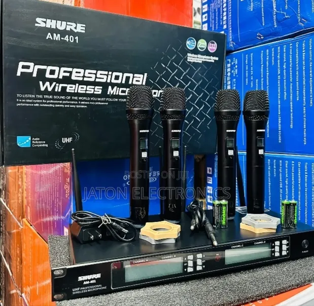 Shure Wireless Microphone Professional (4pcs, Umbali 200m) - 1
