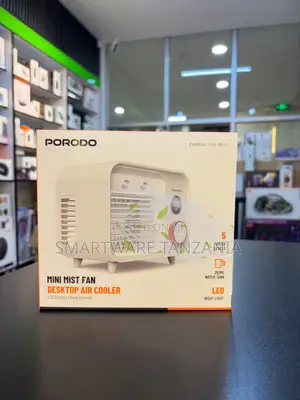 Porodo Mini Mist Fan Desktop Air Cooler, 5 Speed, 250ml