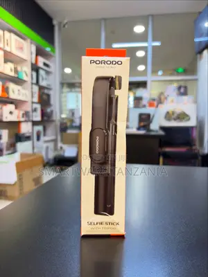 Porodo Selfie Stick na Tripod & Kidhibiti cha Mbali