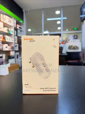 Porodo Smart WiFi Plug 16A with Dual USB - Alexa/Google Compatible