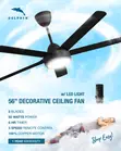 Dolphin Decorative Ceiling Fan 56" Blades 3 - 2