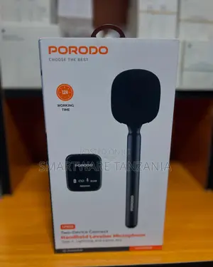 Porodo Handheld Lavalier Microphone (12h, USB-C/Lightning)
