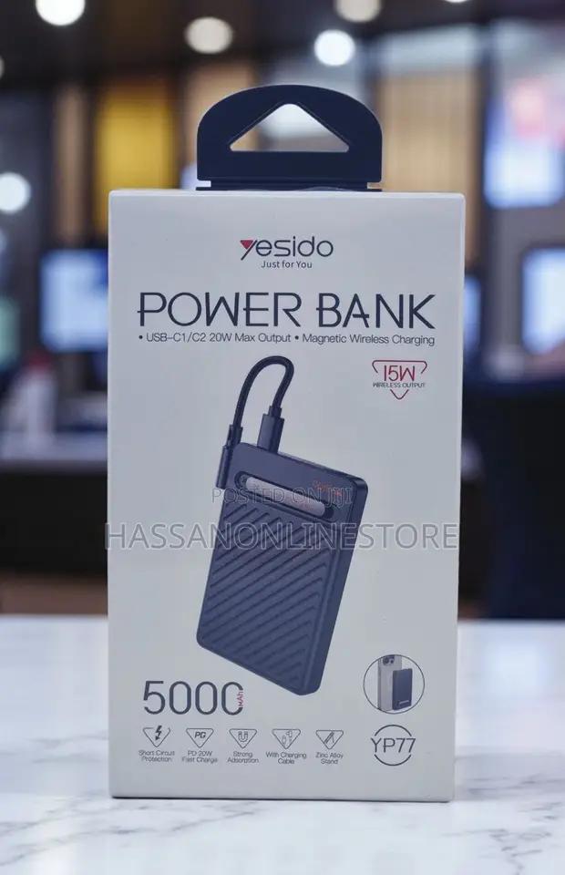 Yesido YP77 5000mAh Power Bank ya Kuchaji Isiyo na Waya kwa Sumaku - 1