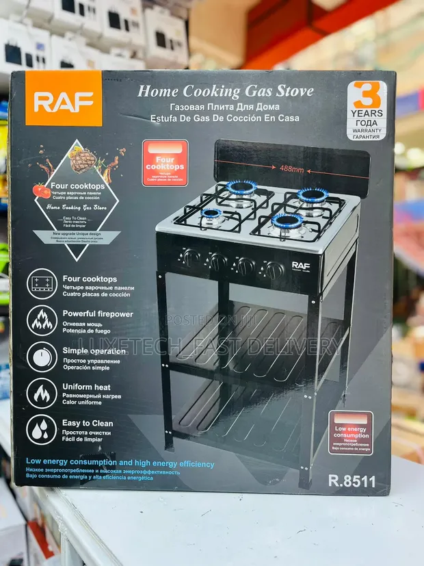 Raf Home Cooking Gas Stove 4-Burners (Model R.8511) - 1
