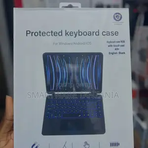 RGB Keyboard Case with Touchpad for Tablet A9 Plus (Black)