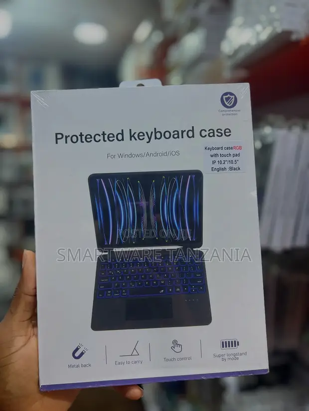 iPad 10.2/10.5 Inch RGB Backlit Keyboard Case with Touchpad - 1