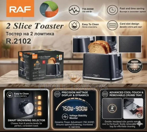 Raf 2 Slice Electric Toaster - 1