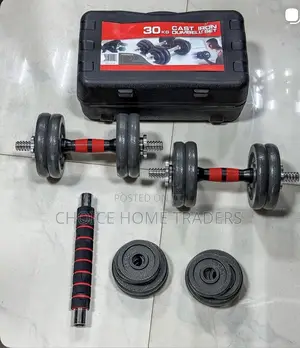 Bodyfit 30kg Cast Iron Dumbbell Set