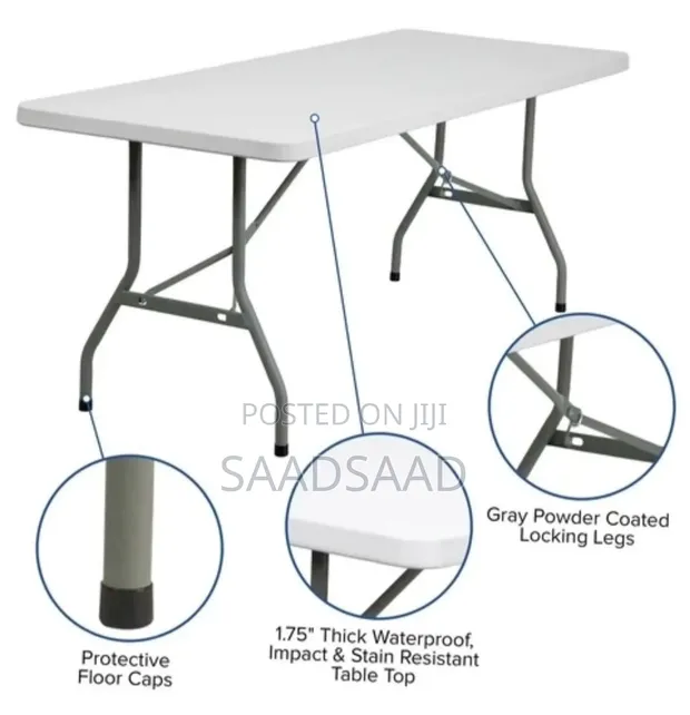 Folding Table 180cm White - 1