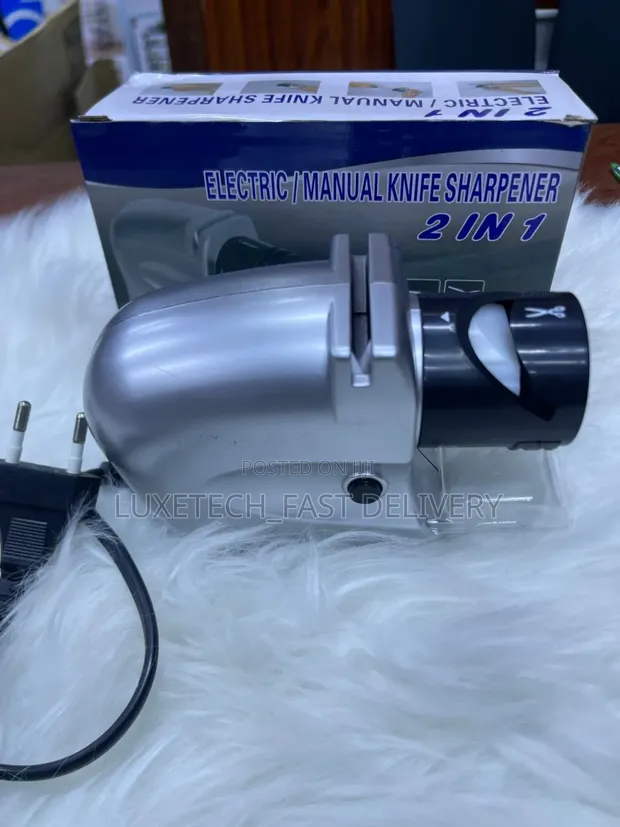 2-in-1 Electric & Manual Knife Sharpener - 1