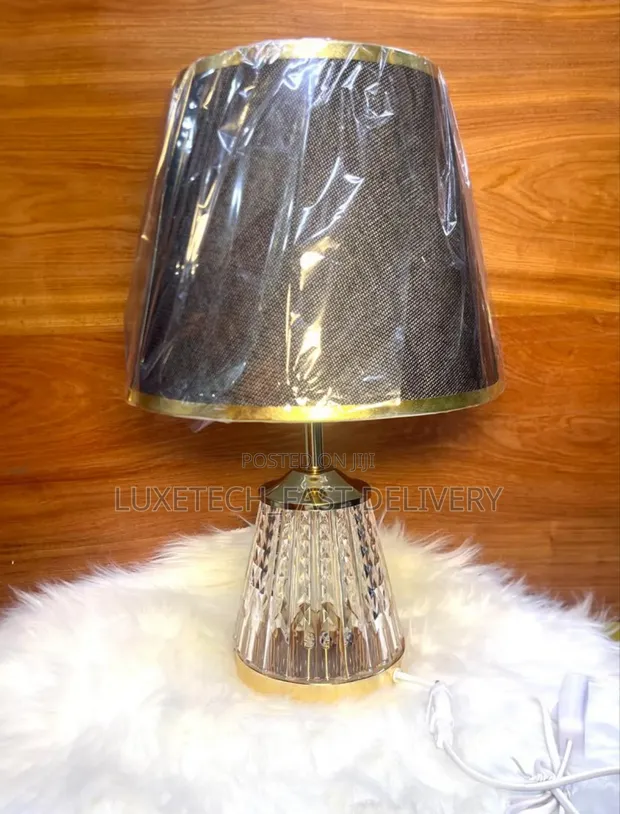 Crystal and Fabric Bedside Lamp - 1