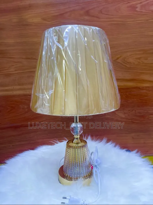 Gold and Crystal Bedside Lamp - 1