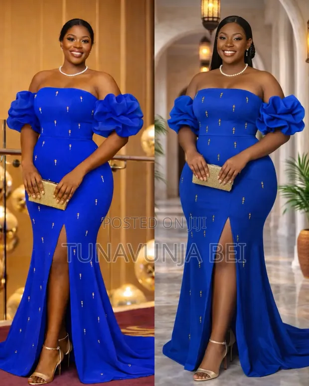 Ladies Blue Dress - Quality Material - 1
