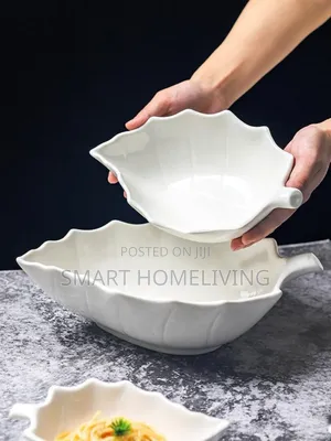 Ceramic Leaf Shaped Bowls (Set of 3)