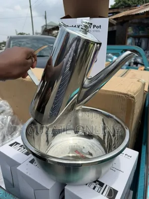 Seti ya Jug na Bakuli la Lita 2 la Chuma cha Kutuoza kwa Kunawa Mikono