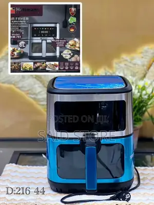 Air Fryer ya Lita 7 yenye Kioo cha Kuona, Chuma cha Kutolea Nje kwa Matumizi ya Nyumbani