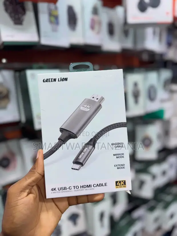 Green Lion USB-C to HDMI Braided Cable 2m - 1