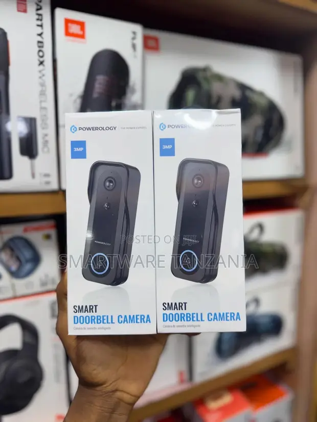 Powerology Smart Doorbell Camera 3MP WiFi Video Doorbell - 1