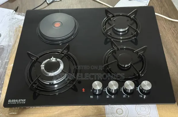 Global Star 3 Gas + 1 Electric Burner Gas Stove - 1