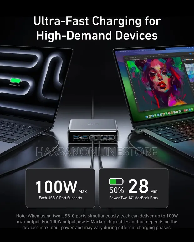 Chaja ya Anker Prime 200W yenye Milango 6 ya GaN - 1