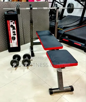 Seti ya Dumbbell 50kg na Benchi Flat