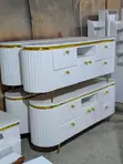 Kituo cha Tv cha Zuo Modern Nyeupe Chenye Droo (Kimetumika) - 2