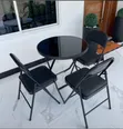 Meza ya Kukunja 80x80cm na Viti 4 - 2