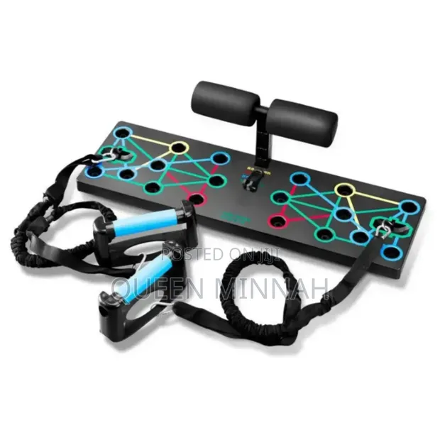 Bodi ya Push-Up 3-in-1 na Kifungio cha Sit-Up & Resistance Band - 1