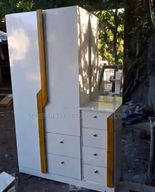 Kabati la Milango Miwili na Dressing Table - 1