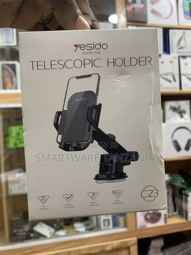 Yesido C23 Telescopic Car Phone Holder 360 Suction Dashboard - 1